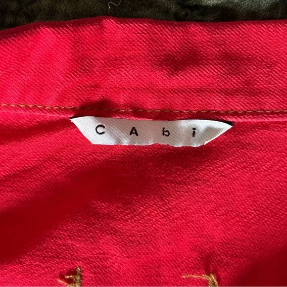 Cabi Red Denim Jacket - Picture 3 of 4